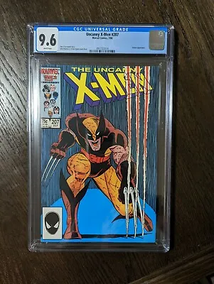 Buy Uncanny X-Men #207, CGC 9.6, White Pages, Classic Wolverine Cover, WP, 1986 • 82.47£