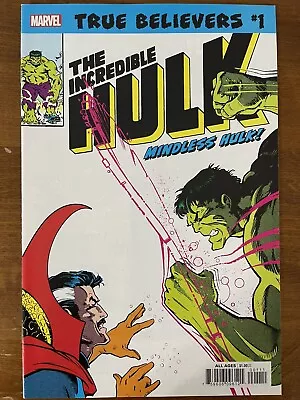 Buy Incredible Hulk #299 Reprint Marvel Comics True Believers #1 Mindless • 3.66£