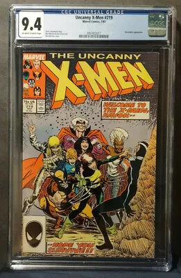 Buy  Uncanny X-Men 219  CGC 9.4 NM  OFF-WHITE TO WHITE  N/CASE • 35.57£
