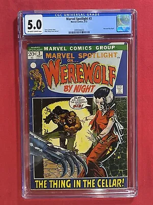 Buy Marvel Spotlight #3 2nd App Werewolf By Night Mike Ploog 1972 CGC 5.0 • 47.67£