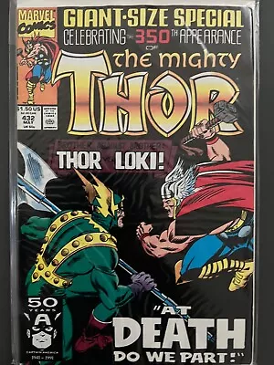 Buy The Mighty Thor Volume One #432 Marvel Comics Giant Size Anniversary Loki • 4.95£
