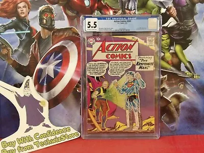 Buy Action Comics #249 | CGC 5.5 | D.C. Comics | 1959 | OW To WP | 021 • 110.60£