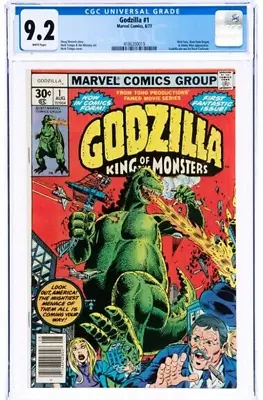 Buy Godzilla #1 (Marvel, 1977) CGC NM- 9.2 White Pages. Nick Fury, Jimmy Woo, And Du • 295£