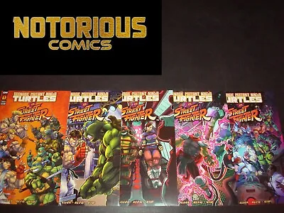 Buy Teenage Mutant Ninja Turtles Vs Street Fighter 1-5 Complete Comic Lot Run Set • 23.18£