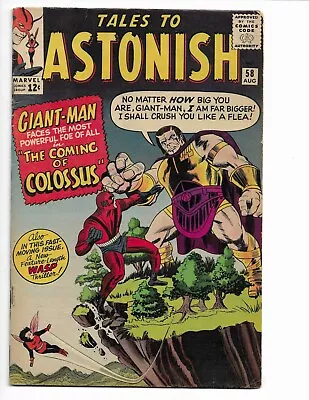 Buy Tales To Astonish 58 - Qualified Vg+ 4.5 - Colossus - Giant-man - Wasp (1964) • 20.75£