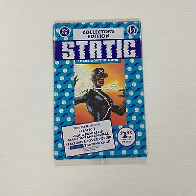Buy Static #1 1993 1st App Of Static Original Sealed Polybag DC Collector's Edition • 55£