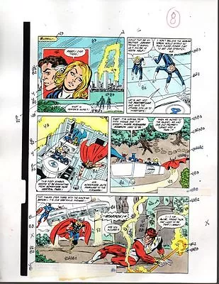 Buy Marvel Avengers 301 Color Guide Art Page 8: Captain America/Thor/Fantastic Four • 40.10£