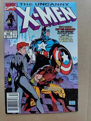 Buy Uncanny X-Men 268 NEWSSTAND  Jim Lee Captain America Black Widow 1990 FN/VF • 15.18£