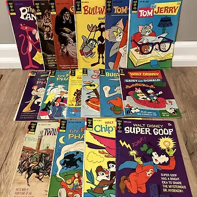 Buy Gold Key Comics Lot Of 16: Hanna Barbera Disney Tom & Jerry & More 1971-1973 • 39.52£
