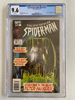 Buy Spectacular Spider-Man #222 CGC 9.6 Newsstand! 1995 • 64.87£