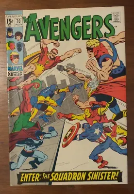 Buy The Avengers #70 (1969) 1st Appearance & Origin Of The Squadron Sinister Nice • 47.30£