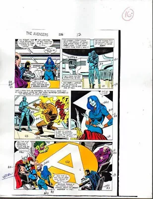 Buy Original 1988 Avengers 296 Color Guide Art Page:Thor,She-Hulk,Marvel Comics,80's • 35.74£