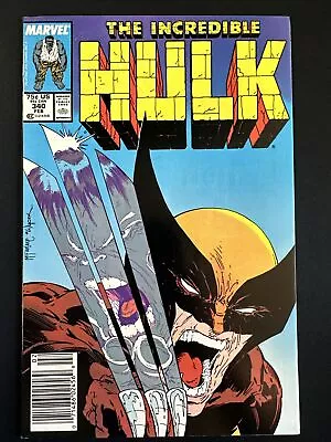 Buy Incredible Hulk #340 Newsstand Classic Wolverine McFarlane 1988 Very Fine *A4 • 158.11£