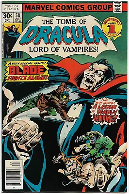 Buy Tomb Of Dracula#58 Vf/nm 1977 First Blade Solo Marvel Bronze Age Comics • 70.94£