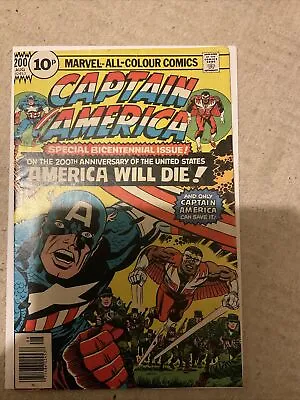 Buy Captain America #200 Special Bicentennial Issue! VG (1976) Marvel Comics • 5£