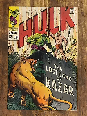 Buy Incredible Hulk #109 - STUNNING HIGH GRADE - Ka Zar - Marvel 1968 • 62.36£