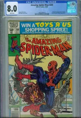 Buy Amazing Spider-man #209 Cgc 8.0, 1980, Newsstand Edition, Kraven, 1st Calypso • 63.16£