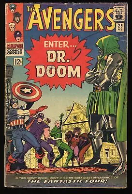 Buy Avengers #25 VG 4.0 Fantastic Four Dr. Doom Appearance Kirby! Marvel 1966 • 50.46£
