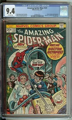 Buy Amazing Spider-Man #131 CGC 9.4 Marvel Comic 1974 Nuclear Explosion Dr Octopus • 154.92£