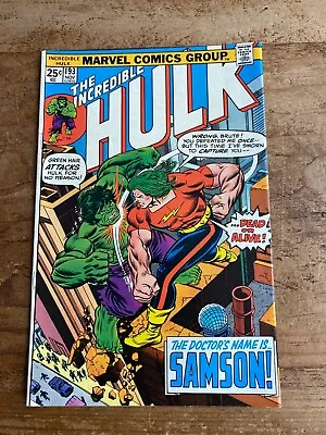 Buy Incredible Hulk #193 Marvel Comics 1975 Doc Samson S • 10.32£