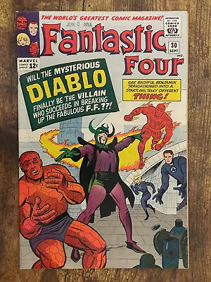 Buy Fantastic Four #30 - STUNNING HIGH GRADE - 1st App Diablo - Marvel Comics 1964 • 25.71£