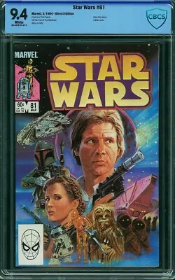 Buy Star Wars #81 CBCS 9.4 WP 1984 Marvel (Return Of Boba Fett) • 55.96£