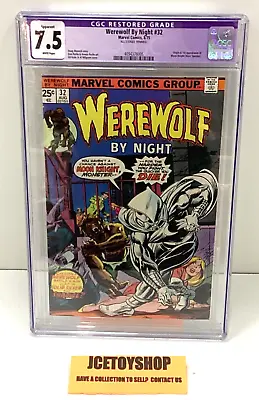 Buy Marvel Werewolf By Night 32 Cgc 7.5 Restored Origin And 1st App Moon Knight • 720.54£