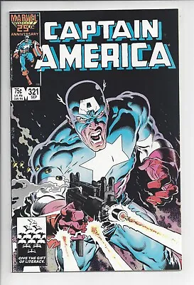 Buy Captain America #321 NM (9.6) 1986 - Cap Goes Machine Gun Wild - Zeck Cover • 15.81£