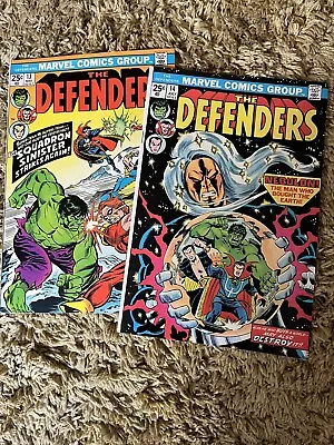 Buy The Defenders #13-14 VFN+ 1974 *FIRST APPEARANCE NEBULON - Vs SQUADRON SINISTER* • 65£
