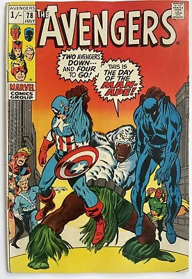 Buy Avengers #78 (1970) 1st Appearance Lethal Legion • 34.95£