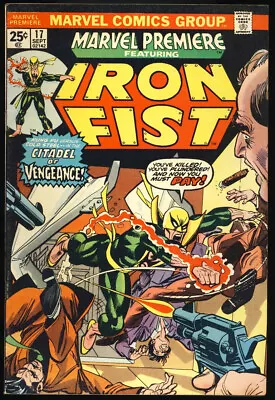 Buy MARVEL PREMIERE #17 1974 FN/VF 3RD IRON FIST - 1ST APPEARANCE Of TRIPLE-IRON • 19.98£