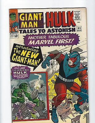 Buy Tales To Astonish #65 - Nice Fn 6.0 - New Giant Man - 1964 - $39 B.i.n. ! • 31.37£