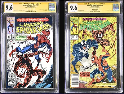 Buy AMAZING SPIDER-MAN 361/362 - CGC SS 9.6 Signed Mark Bagley - FIRST Carnage!! • 460.92£