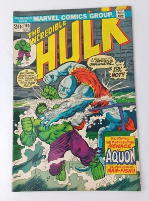 Buy Hulk #165 First Aquon Appearance 1st Marvel Comics 1973 • 9.59£