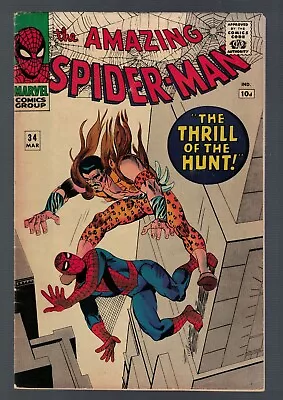 Buy Marvel Comics Amazing Spiderman 34 Appearance Kraven 6.5 FN+ 1965 • 199.99£