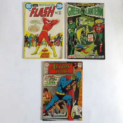 Buy DC Comic Books 1968 Action Comics Superman 363 1972 Flash 218 Green Lantern 88 • 57.27£