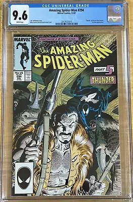 Buy 🔥 Amazing Spider-man #294 Cgc 9.6 Nm+ Death Kraven 1987 Mike Zeck Art Marvel🔥 • 67.20£