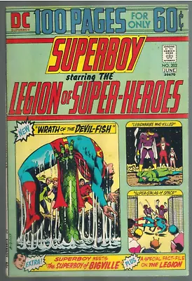 Buy Superboy  Legion Of Super-Heroes 202  Wildfire 100 Pages  VF  1974 DC Comic • 31.94£