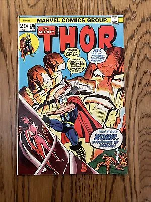 Buy Mighty Thor #215 (Marvel 1973) Xorr Spawner Of Worlds, Bronze Age NM/VF • 7.74£