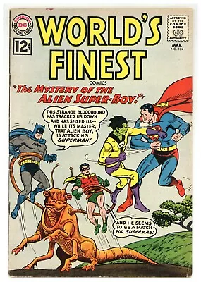 Buy World's Finest Comics 124 Batman Robin Superman Aliens G. Arrow 1962 DC (j#2960) • 10.38£