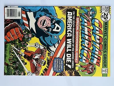 Buy Captain America #200 (1976) Anniversary Issue In 7.5 Very Fine- • 9.93£