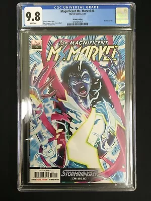 Buy MAGNIFICENT MS. MARVEL #8 2nd Print CGC 9.8 - Stormranger Connecting Cover! • 40.17£