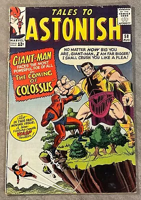Buy Tales To Astonish #58 Aug 1964 *origin Of Colossus!* Silver Age Marvel! Good+ • 19.77£