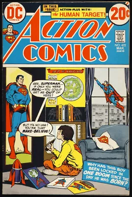 Buy ACTION COMICS #422 1973 NM- 9.2 DC COMICS Superman THE HUMAN TARGET ORIGIN • 16£