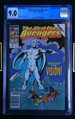 Buy West Coast Avengers #45 Newsstand 1st White Vision! Key Issue CGC 9.0 3737271003 • 100£