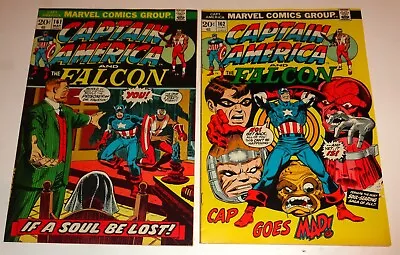 Buy Captain America & Falcon #161,162 Sal Buscema Glossy Vf/vf- 1973 • 24.41£