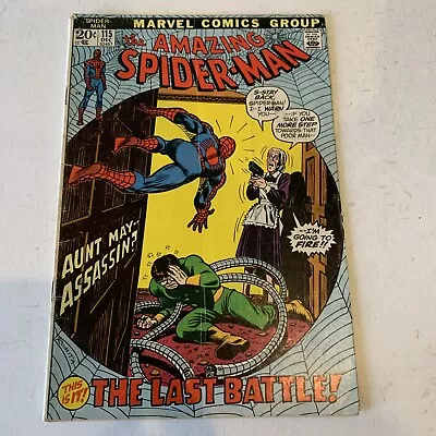 Buy Amazing Spider-Man #115 (1972) Doc Ock/ Aunt May Appearance KEY Issue • 14.22£