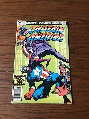 Buy Captain America #254 Baron Blood App. Marvel 1981 VG-VG • 3.95£