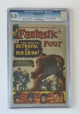 Buy Fantastic Four #41 - Marvel Comics - Cents - CGC 5.0 • 59.99£