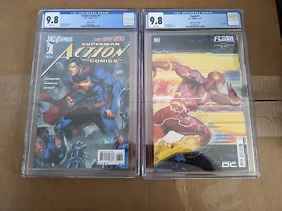 Buy Action Comics New 52 #1 CGC 9.8 Superman Lee Flash Rebirth #1 CGC 9.8 Mora Lot  • 159.90£